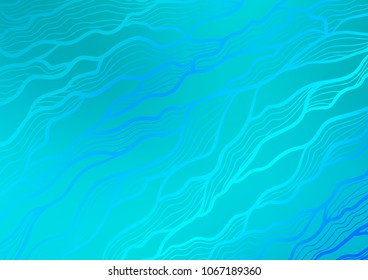 Light BLUE vector natural abstract template. Colorful illustration in abstract style with doodles and Zen tangles. The template can be used as a background for cell phones.