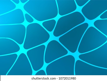 Light BLUE vector natural abstract template. Colorful illustration in abstract style with doodles and Zen tangles. The pattern can be used for coloring books and pages for kids.