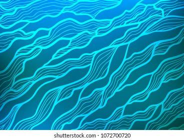 Light BLUE vector natural abstract pattern. Modern geometrical abstract illustration with doodles. A completely new template for your business design.