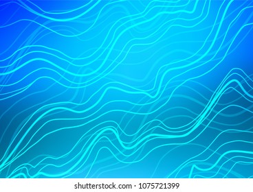 Light BLUE vector natural abstract background. Shining colored illustration with doodles in Zen tangle style. The completely new template can be used for your brand book.