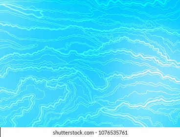 Light BLUE vector natural abstract template. Glitter abstract illustration with doodles and Zen tangles. The completely new template can be used for your brand book.