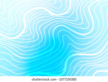 Light BLUE vector natural abstract template. An elegant bright illustration with lines in Natural style. Brand-new style for your business design.