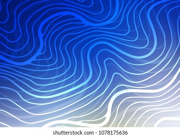 Light BLUE vector natural abstract template. Decorative shining illustration with doodles on abstract template. The textured pattern can be used for website.