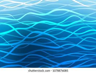 Light BLUE vector natural abstract background. Blurred decorative design in Indian style with Zen tangles. A completely new design for your business.