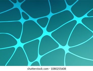 Light BLUE vector natural abstract pattern. Colorful abstract illustration with lines in Asian style. The best blurred design for your business.