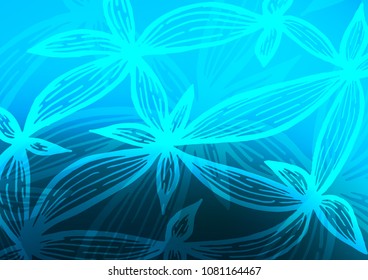Light BLUE vector natural abstract texture. Sketchy hand drawn doodles on blurred background. The pattern can be used for coloring books and pages for kids.