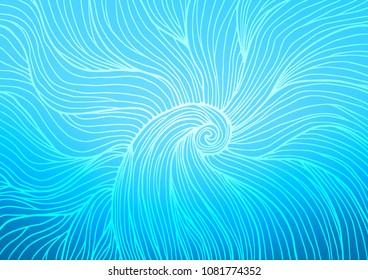 Light BLUE vector natural abstract pattern. Blurred decorative design  with Zen tangles. The pattern can be used for wallpapers and coloring books.