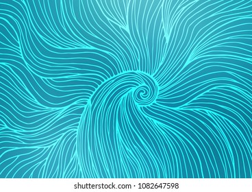 Light BLUE vector natural abstract background. Decorative shining illustration with doodles on abstract template. The elegant pattern can be used as a part of a brand book.