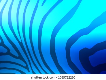 Light BLUE vector natural abstract pattern. Ethnic elegant natural pattern with gradient. The pattern can be used for coloring books and pages for kids.