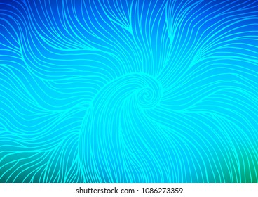 Light BLUE vector natural abstract background. Glitter abstract illustration with doodles and Zen tangles. Brand-new design for your business.
