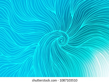 Light BLUE vector natural abstract pattern. Colorful illustration in abstract style with doodles and Zen tangles. The textured pattern can be used for website.