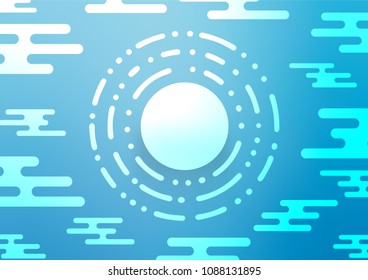 Light BLUE vector natural abstract pattern. Decorative shining illustration with doodles on abstract template. The best blurred design for your business.