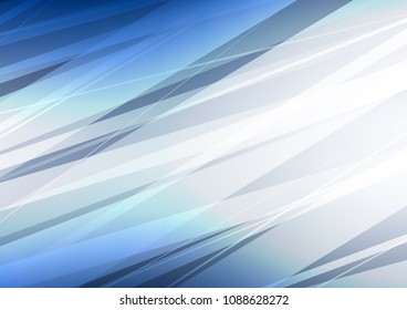 Light BLUE vector natural abstract background. Blurred decorative design in Indian style with Zen tangles. The pattern can be used for wallpapers and coloring books.