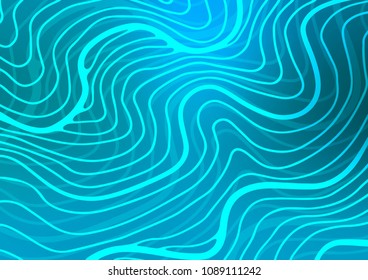 Light BLUE vector natural abstract template. Colorful abstract illustration with lines in Asian style. The pattern can be used for wallpapers and coloring books.