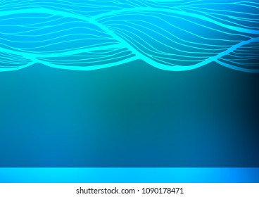 Light BLUE vector natural abstract texture. Blurred decorative design in Indian style with Zen tangles. The template can be used as a background for cell phones.