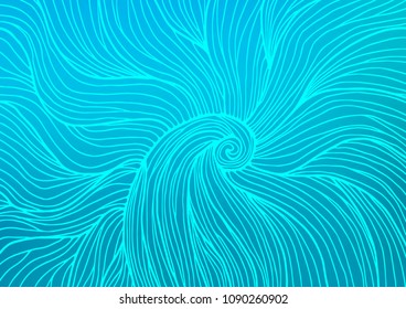 Light BLUE vector natural abstract template. Decorative shining illustration with doodles on abstract template. Brand-new style for your business design.