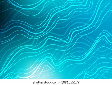 Light BLUE vector natural abstract template. Creative illustration in blurred style with doodles and Zen tangles. The best blurred design for your business.