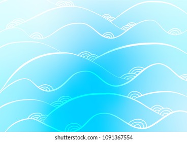 Light BLUE vector natural abstract pattern. Colorful illustration in abstract style with doodles and Zen tangles. Brand-new style for your business design.