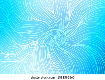 Light BLUE vector natural abstract background. A vague abstract illustration with doodles in Indian style. The pattern can be used for heads of websites and designs.