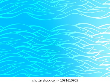 Light BLUE vector natural abstract background. A completely new color illustration in doodle style. The pattern can be used for coloring books and pages for kids.