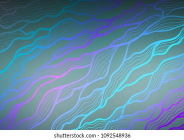 Light BLUE vector natural abstract background. A vague abstract illustration with doodles in Indian style. A completely new template for your business design.