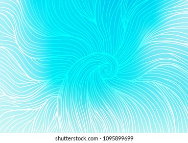 Light BLUE vector natural abstract texture. Decorative shining illustration with doodles on abstract template. A completely new template for your business design.