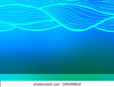 Light BLUE vector natural abstract pattern. Sketchy hand drawn doodles on blurred background. The pattern can be used for coloring books and pages for kids.