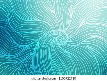 Light BLUE vector natural abstract texture. Creative illustration in blurred style with doodles and Zen tangles. Hand painted design for web, leaflet, textile.
