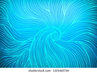 Light BLUE vector natural abstract template. Blurred decorative design in Indian style with Zen tangles. A new texture for your design.