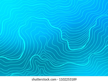 Light BLUE vector natural abstract template. Colorful abstract illustration with lines in Asian style. A completely new template for your business design.