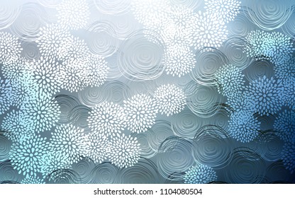 Light BLUE vector natural abstract background. Brand-new colored illustration in blurry style with flowers. The completely new template can be used for your brand book.