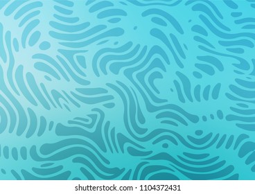 Light BLUE vector natural abstract template. Shining colored illustration with doodles in Arabic style. Hand painted design for web, wrapping, wallpaper.