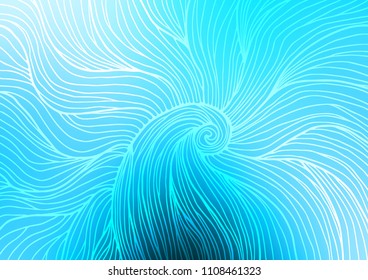Light BLUE vector natural abstract texture. Decorative shining illustration with doodles on abstract template. Brand-new style for your business design.
