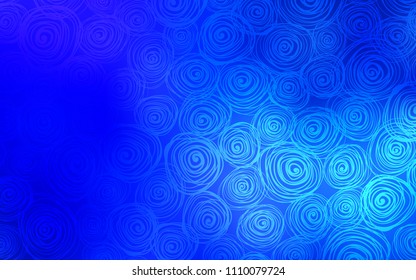 Light BLUE vector natural abstract background. Creative illustration in blurred style with roses. The pattern can be used for coloring books and pages for kids.
