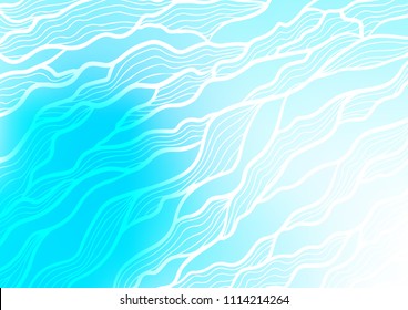 Light BLUE vector natural abstract pattern. Shining colored illustration with doodles in Zen tangle style. The pattern can be used for heads of websites and designs.