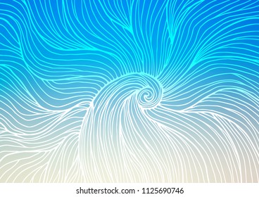 Light BLUE vector natural abstract background. Brand-new colored illustration in blurry style with doodles. The textured pattern can be used for website.