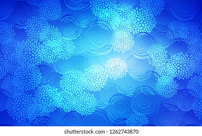 Light BLUE vector natural abstract background. Creative illustration in blurred style with flowers. The completely new template can be used for your brand book.