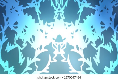 Light BLUE vector natural abstract template. Decorative shining childish illustration with doodles on abstract template. The completely new template can be used for your brand book.