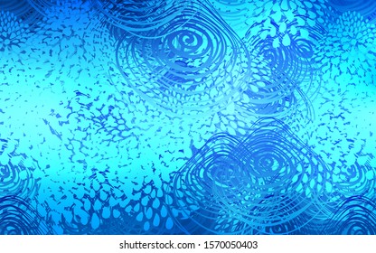 Light BLUE vector natural abstract background. Sketchy doodles with flowers on blurred background. The template can be used as a background for cell phones.
