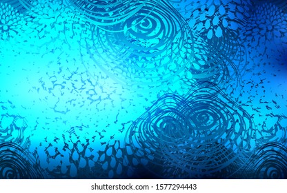 Light BLUE vector natural abstract design. Brand-new colored illustration in blurry style with flowers. The pattern can be used for coloring books and pages for kids.