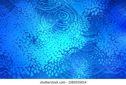 Light BLUE vector natural abstract design. Shining colored illustration with flowers in doodle style. The completely new template can be used for your brand book.