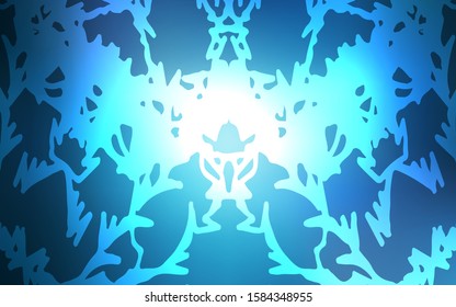 Light BLUE vector natural abstract background. Modern geometrical abstract illustration with doodles drawn by child. The completely new template can be used for your brand book.