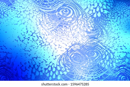Light BLUE vector natural abstract pattern. Modern geometrical abstract illustration with flowers. Brand-new style for your business design.