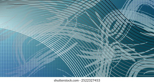 Plantilla abstracta natural de Vector AZUL claro. Ilustración abstracta colorida con líneas en estilo asiático. Un diseño completamente nuevo para tu negocio.