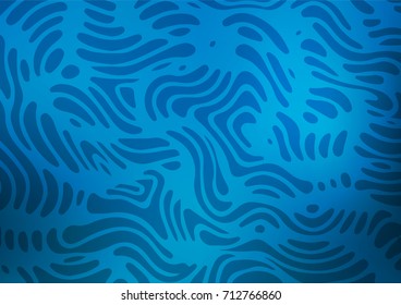 Light BLUE vector natural abstract background. Decorative shining illustration with doodles on abstract template. The doodle design can be used for your web site.