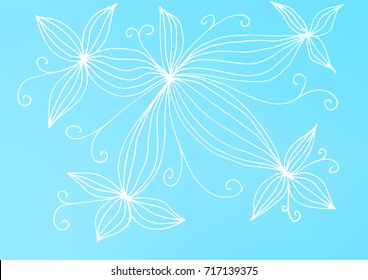 Light BLUE vector natural abstract background. Geometric doodle illustration in Origami style with gradient. The completely new template can be used for your brand book.