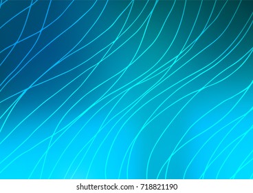 Light BLUE vector natural abstract template. Shining colored illustration with doodles in Arabic style. A completely new template for your business design.