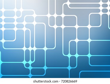 Light BLUE vector natural abstract pattern. Shining colored illustration with doodles in Zen tangle style. The completely new template can be used for your brand book.