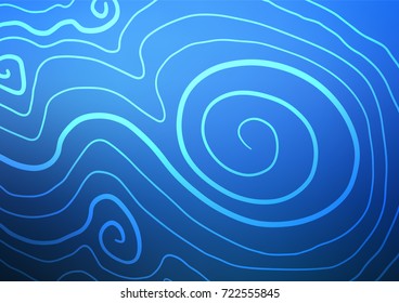 Light BLUE vector natural abstract template. Creative illustration in blurred style with doodles and Zen tangles. The completely new template can be used for your brand book.