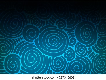 Light BLUE vector natural abstract pattern. Creative illustration in blurred style with doodles and Zen tangles. The pattern can be used for heads of websites and designs.